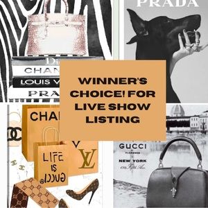 - Winner’s choice listing for live show only